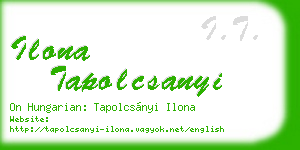 ilona tapolcsanyi business card