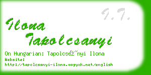 ilona tapolcsanyi business card